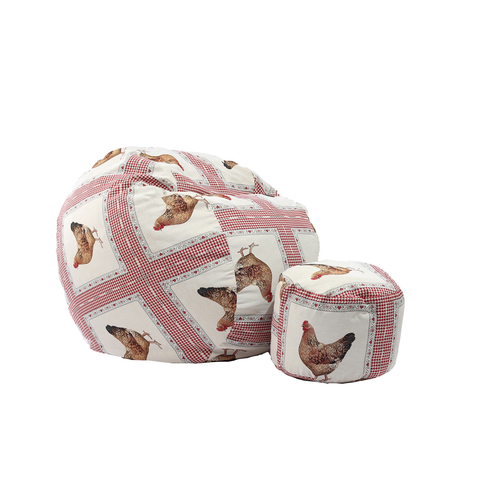 Set Fotoliu Pufrelax King Size + Otoman - Henny (Gama Premium Rustic High) umplut cu fulgi de burete memory mix