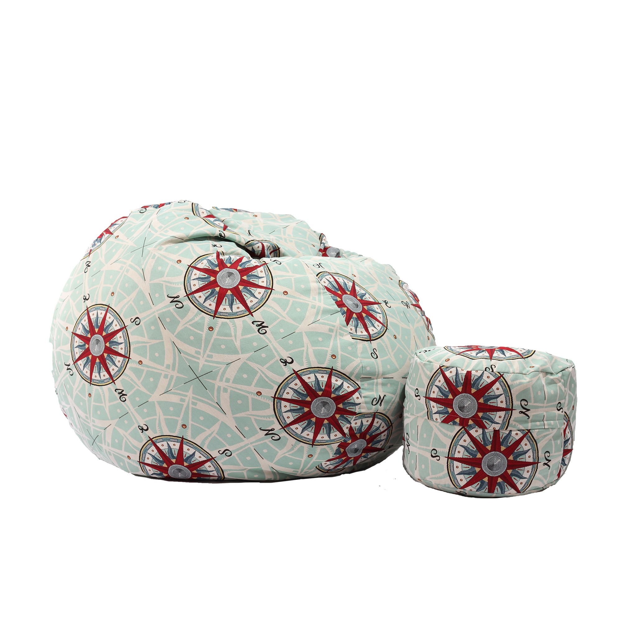 Set Fotoliu Pufrelax King Size + Otoman - True North (Gama Premium Rustic High) umplut cu fulgi de burete memory mix