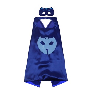 Set 2 piese, pelerina si masca Eroi in pijama, albastru - Pisoi Set 2 piese, pelerina si masca Eroi in pijama, albastru - Pisoi
