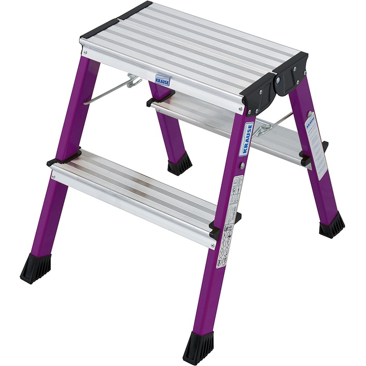 Scara KRAUSE Monto "Rolly" mov dubla 2x2 trepte