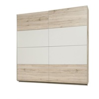 Dulap haine/dresing ,usi culisante ,stejar nisip/alb ,220x210x61 ,Bortis Impex