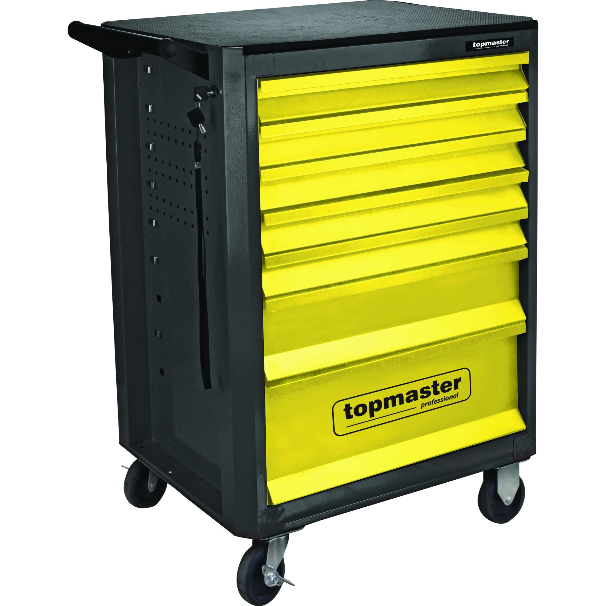 Dulap de scule Topmaster profesional echipat cu 161 piese, 7 sertare