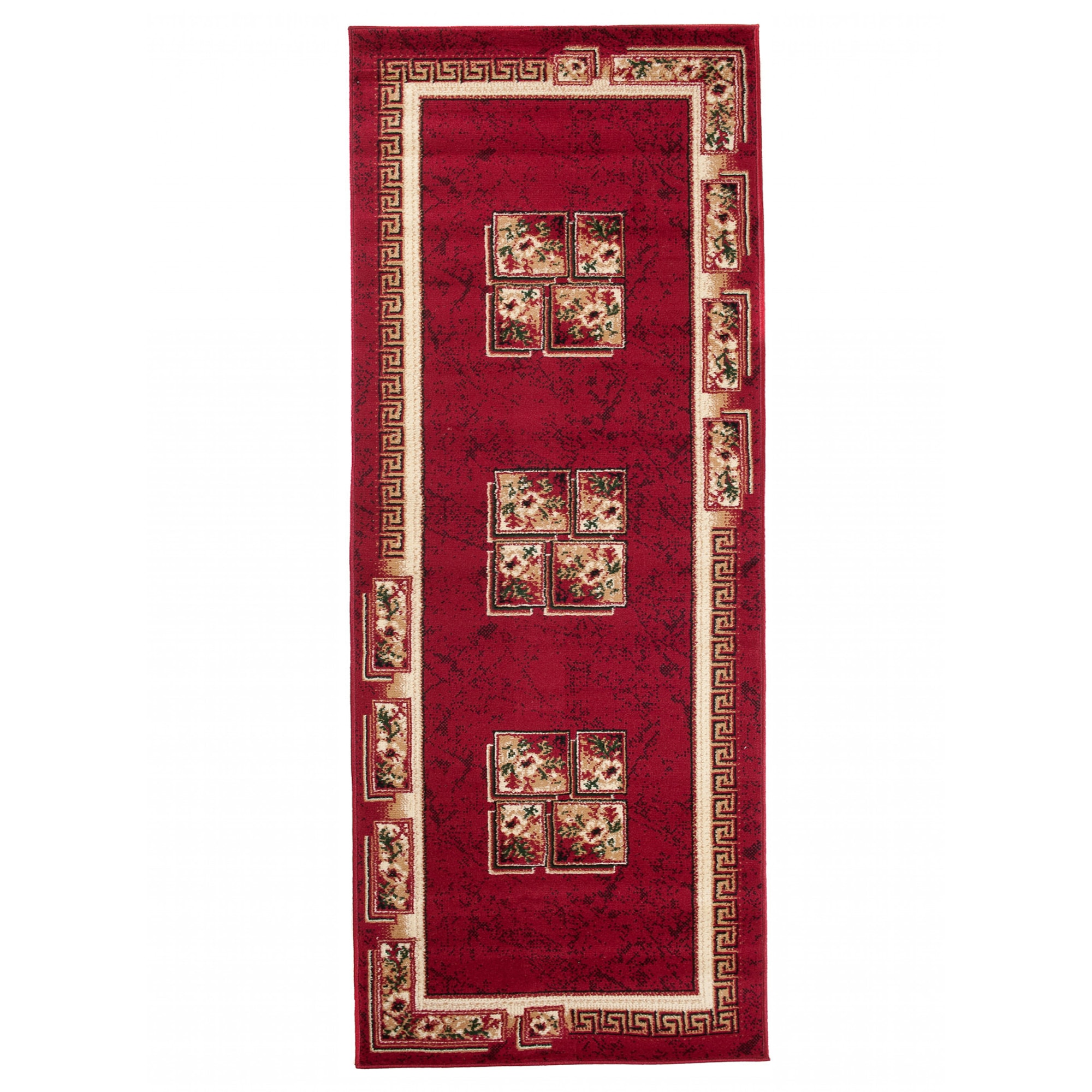 Covor Atlas PP Short Pile Traditional Ornamental 4489B red 70x300