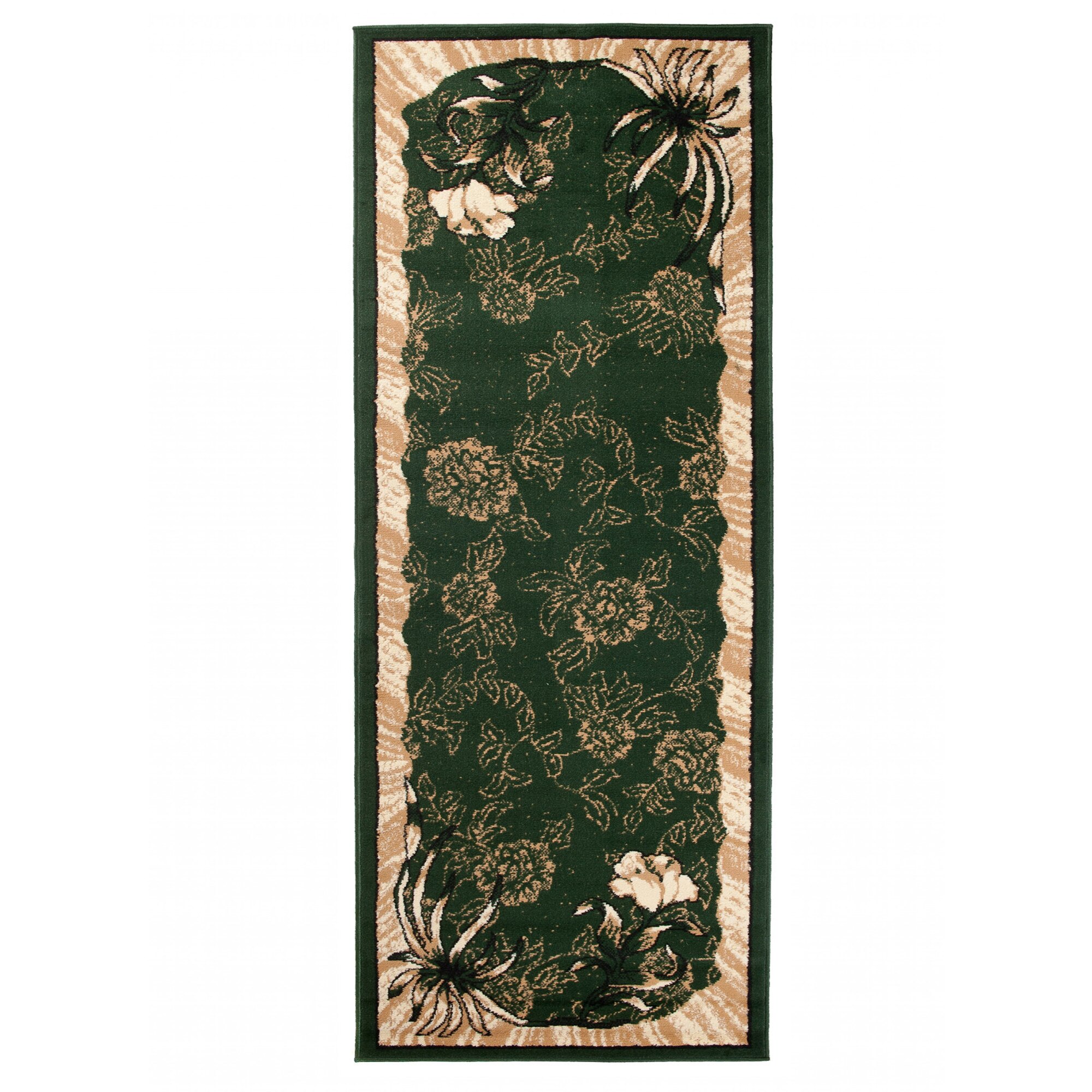 Covor Atlas PP Short Pile Traditional Ornamental 4491A verde 100x250