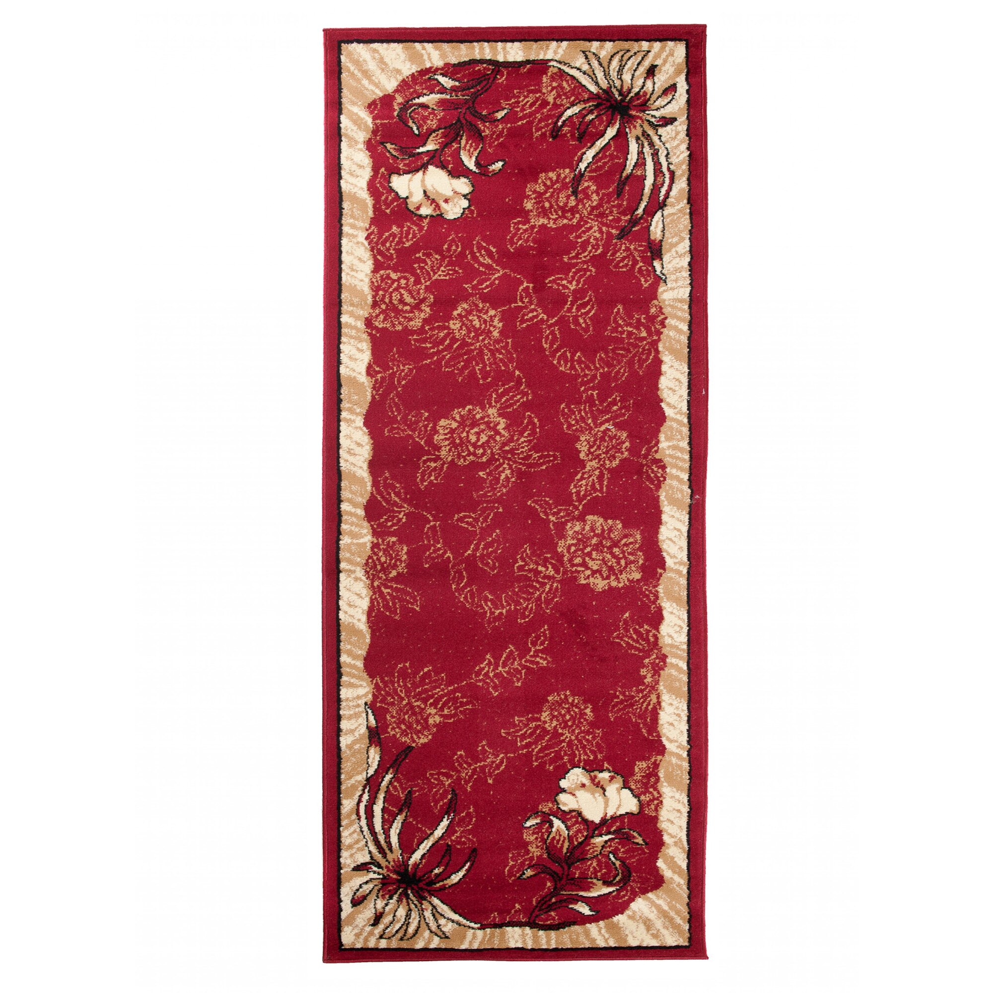 Covor Atlas PP Short Pile Traditional Ornamental 4491A red 100x250