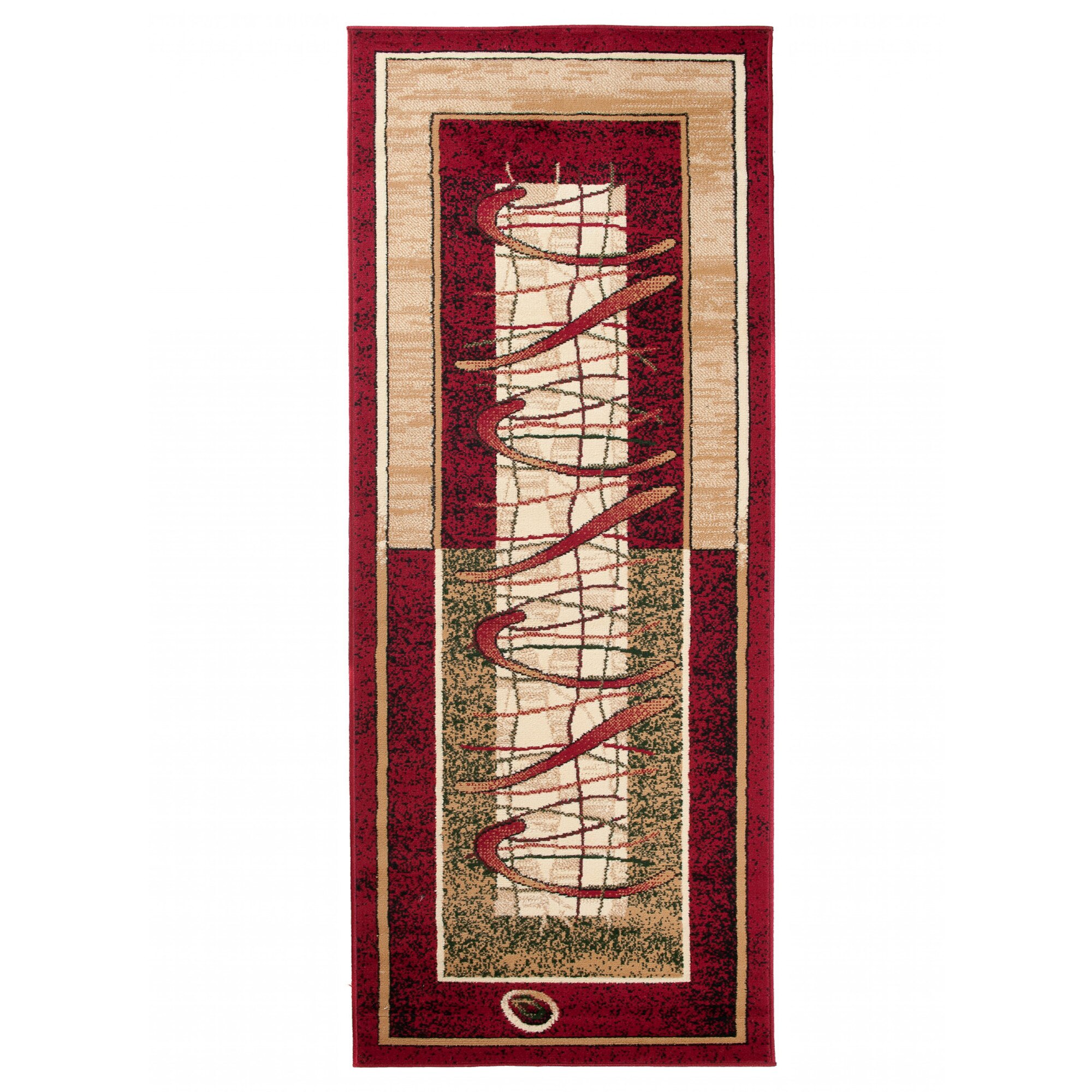 Covor Atlas PP Short Pile Traditional Ornamental 5118B red 80x250