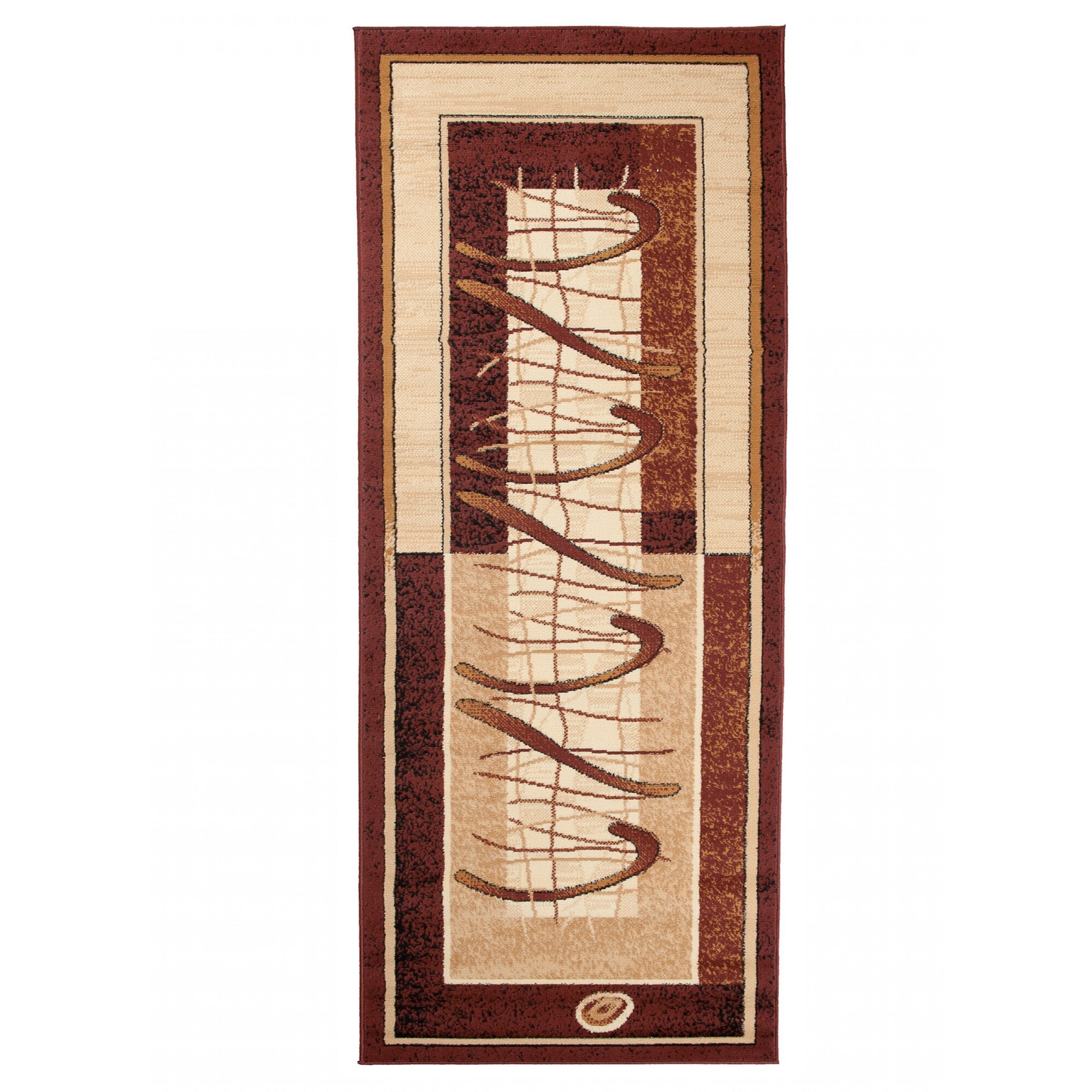 Covor Atlas PP Short Pile Traditional Ornamental 5118D maro 70x300