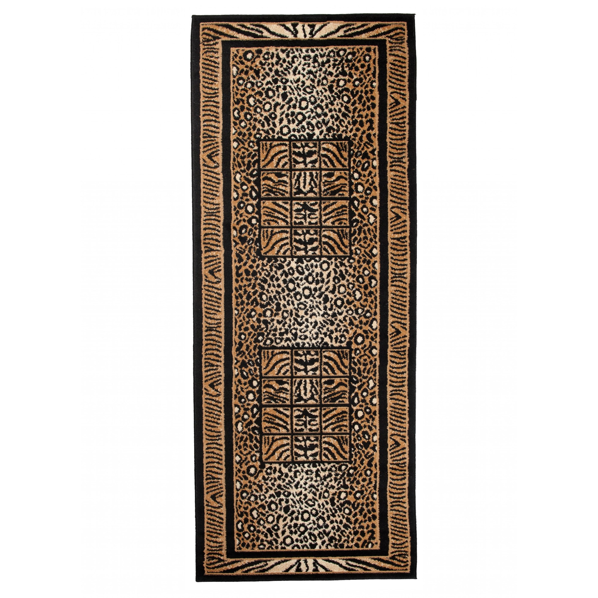 Covor Atlas PP Short Pile Traditional Ornamental 6600A negru 80x300