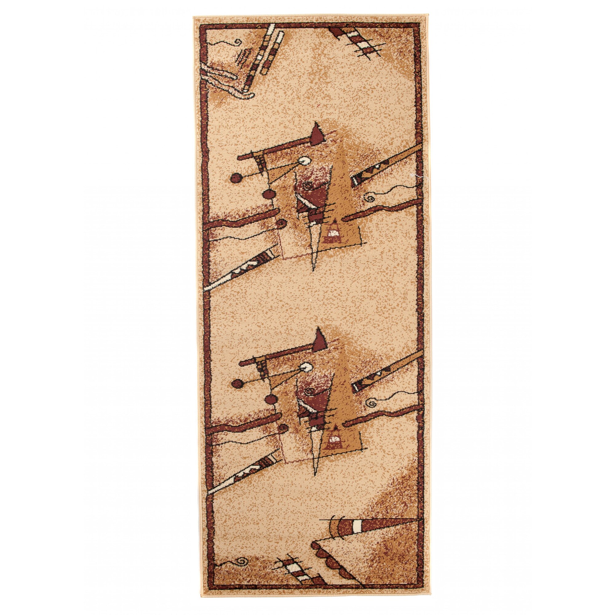 Covor Atlas PP Short Pile Traditional Ornamental 7025B bej 70x300