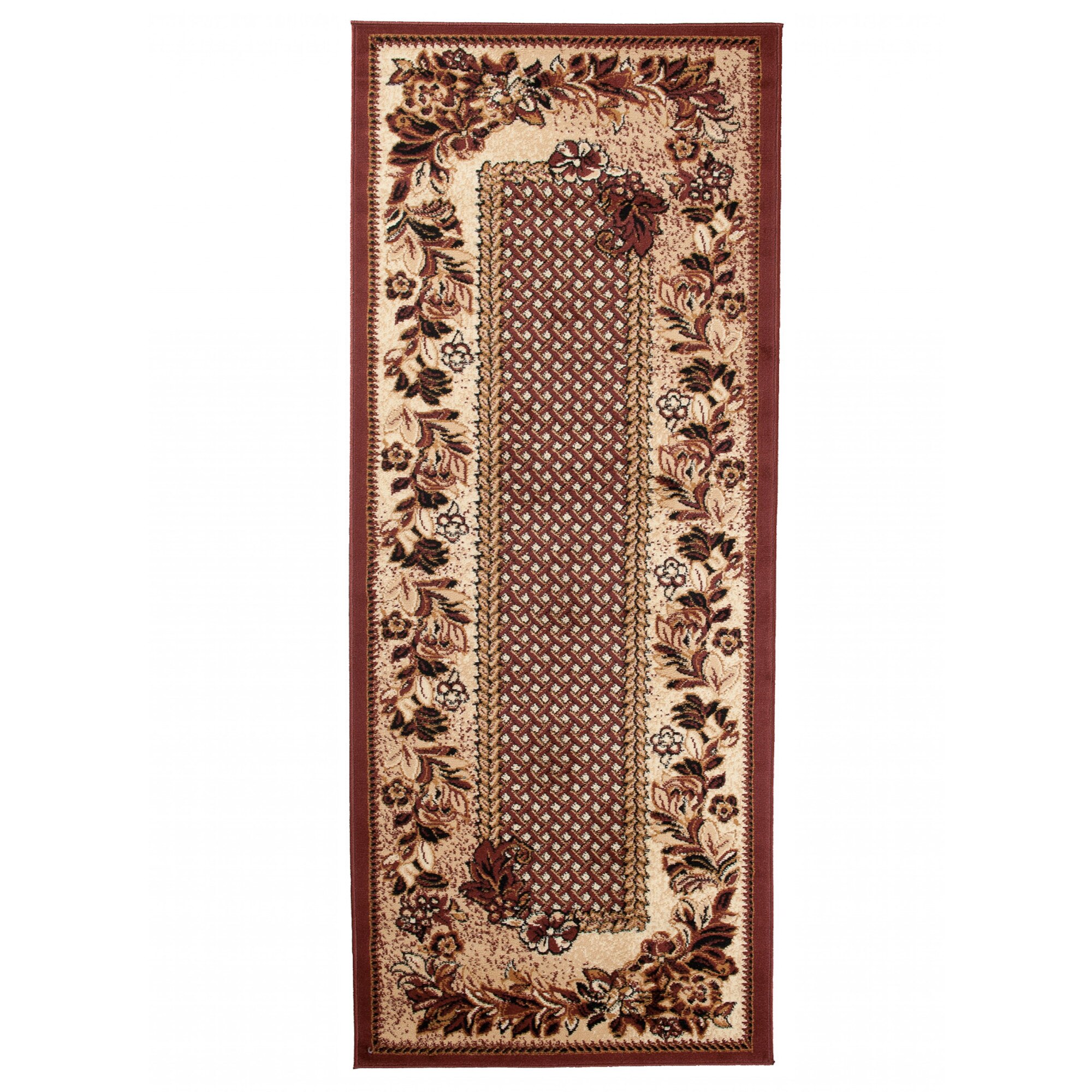 Covor Atlas PP Short Pile Traditional Ornamental 7192B maro 100x150