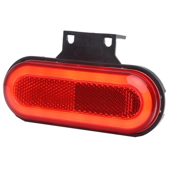 Lampa gabarit 124x49, LED, contur luminat, rosie, cu suport, 12-24V, W198 1400 Was Lampa gabarit 124x49, LED, contur luminat, rosie, cu suport, 12-24V, W198 1400 Was