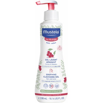 Gel de curatare calmant Mustela pentru piele sensibila, 300 ml Gel de curatare calmant Mustela pentru piele sensibila, 300 ml