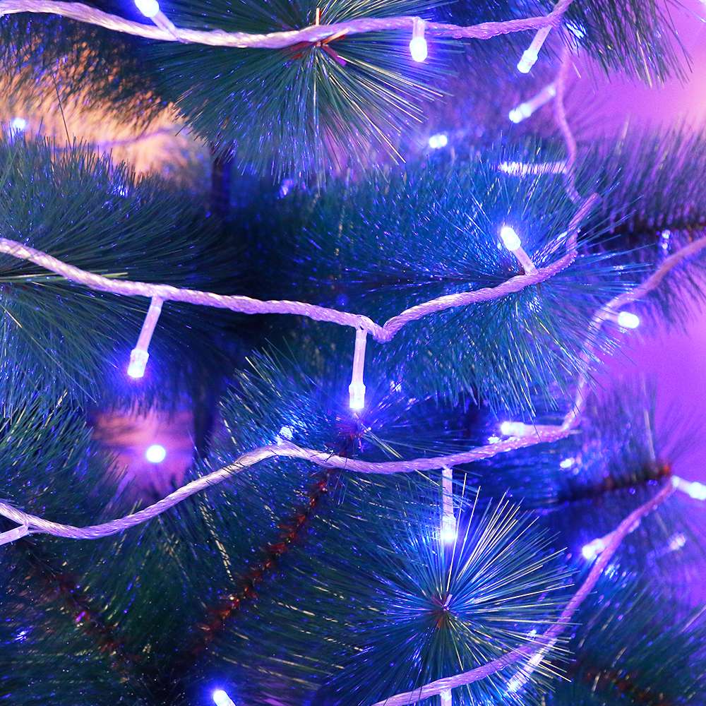Instalatie de Craciun, Flippy®, Tip Liniara, 23 m, 320 LED-uri, Interconectabila, Albastru