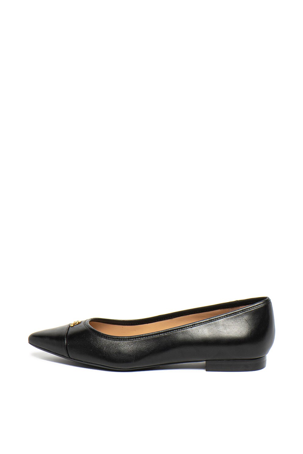 Lauren Ralph Lauren, Balerini cu varf ascutit de piele, cu detaliu logo Halena