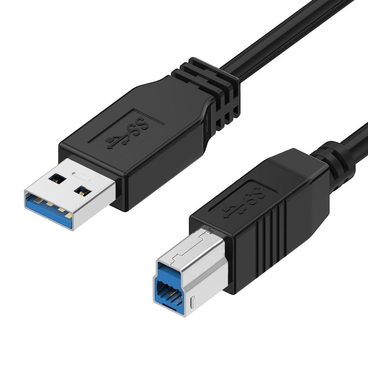 Cablu pentru imprimanta USB tata - USB B tata, versiunea 3.0, 1.8 m