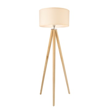 Lampadar tripod Queluz, lux.pro, 1 x E27, 60 W, 152 cm, lemn/tesatura, culoarea lemnului/alb Lampadar tripod Queluz, lux.pro, 1 x E27, 60 W, 152 cm, lemn/tesatura, culoarea lemnului/alb