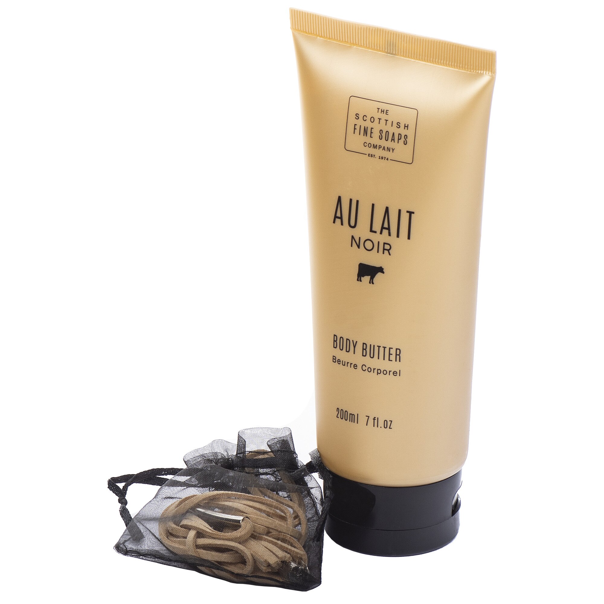 Set cadou AU LAIT NOIR, Gold Edition, Unt de corp 200 ml, plus Chocker Cadou