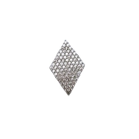 Cercei chic cu strasuri ,model aparte ,forma de romb,D&J Exclussive,argintiu