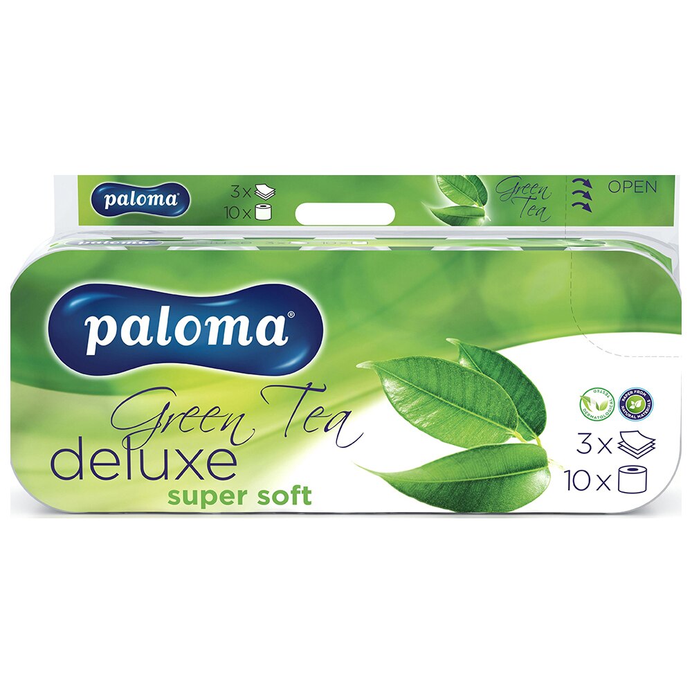 Hartie igienica Paloma Deluxe Care Green Tea 3 straturi 10 buc/set
