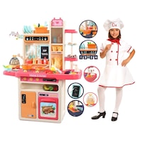 bucatarie completa multifunctionala quotisp home kitchen steamquot cu abur chiuveta cu circuit de apa frigider cuptor fierbator de oua ustensile fructe legume lumini si sunete 65 piese roz imagen 24_2_
0