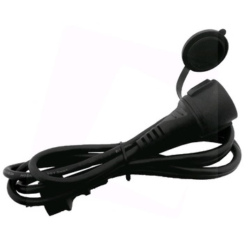 Cupla cu prelungitor Entac IP44 10M Negru Cupla cu prelungitor Entac IP44 10M Negru