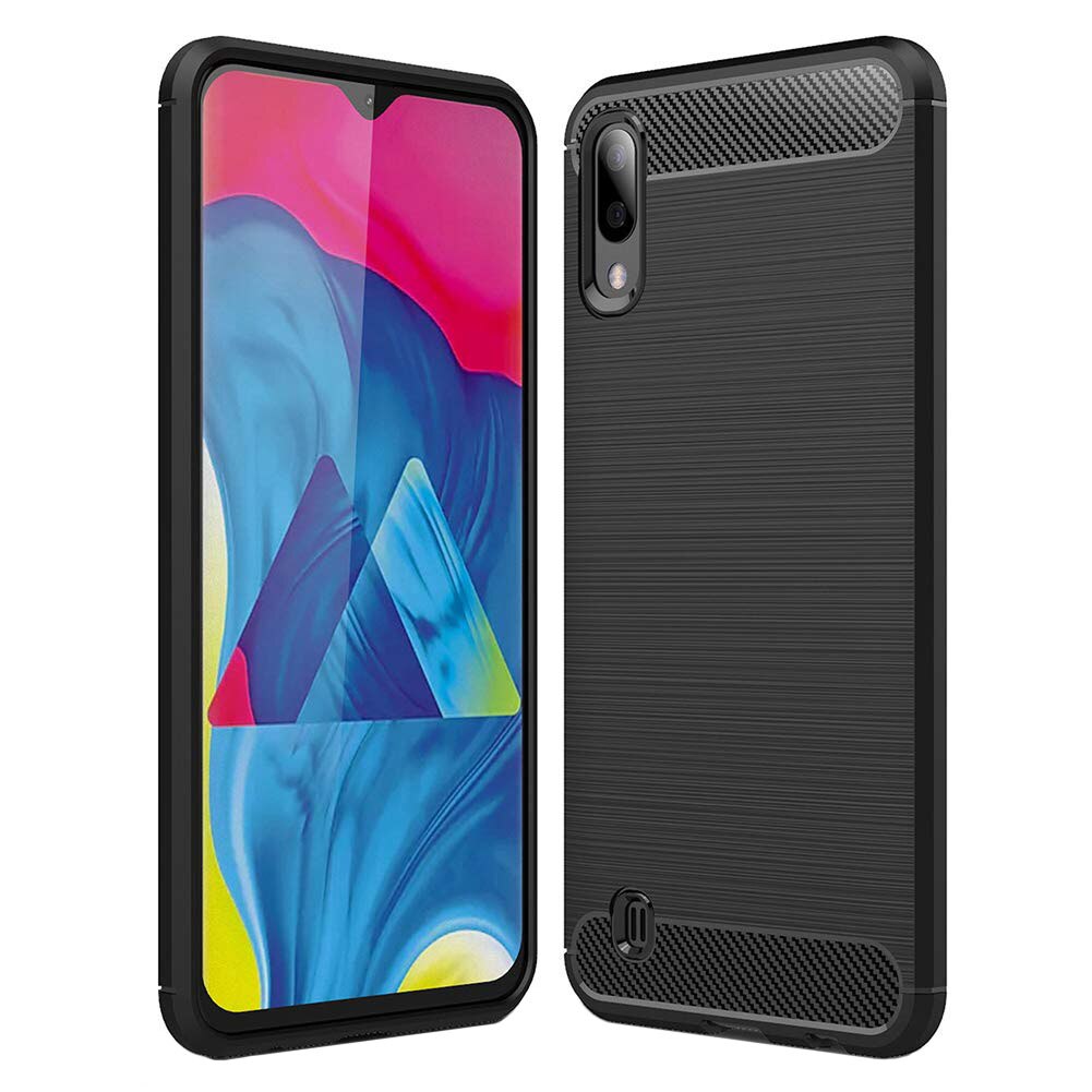 Husa Samsung Galaxy A10, Slim Armor Carbon, carcasa spate Antisoc, Negru