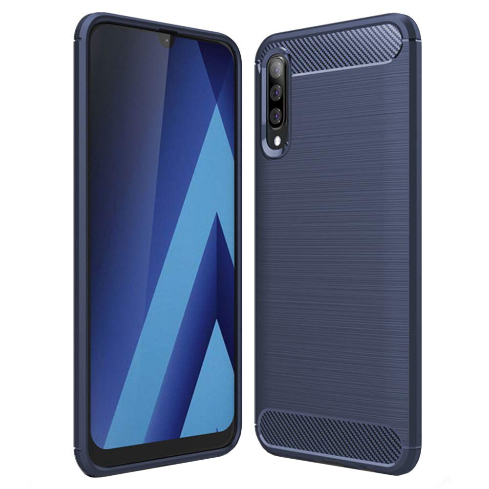 Husa Samsung Galaxy A70, Slim Armor Carbon, carcasa spate Antisoc, Blue