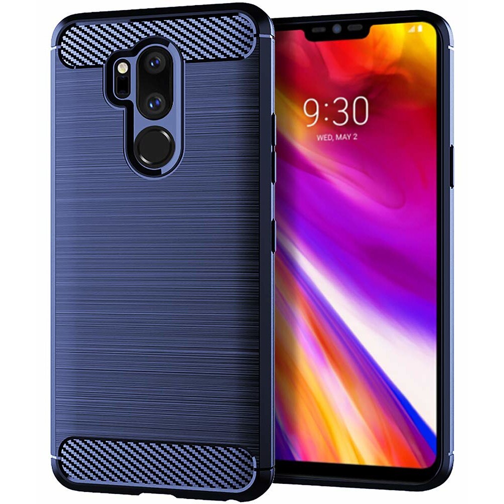 Husa LG G7 Slim Armor Carbon, carcasa spate Antisoc, Blue