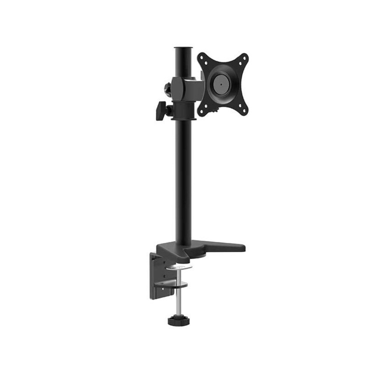 Suport universal monitor cu prindere de birou, reglabil, 10 - 27 inch, vesa maxim 100x100, Negru