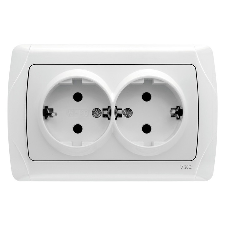 Двоен контакт Viko by Panasonic, Бял