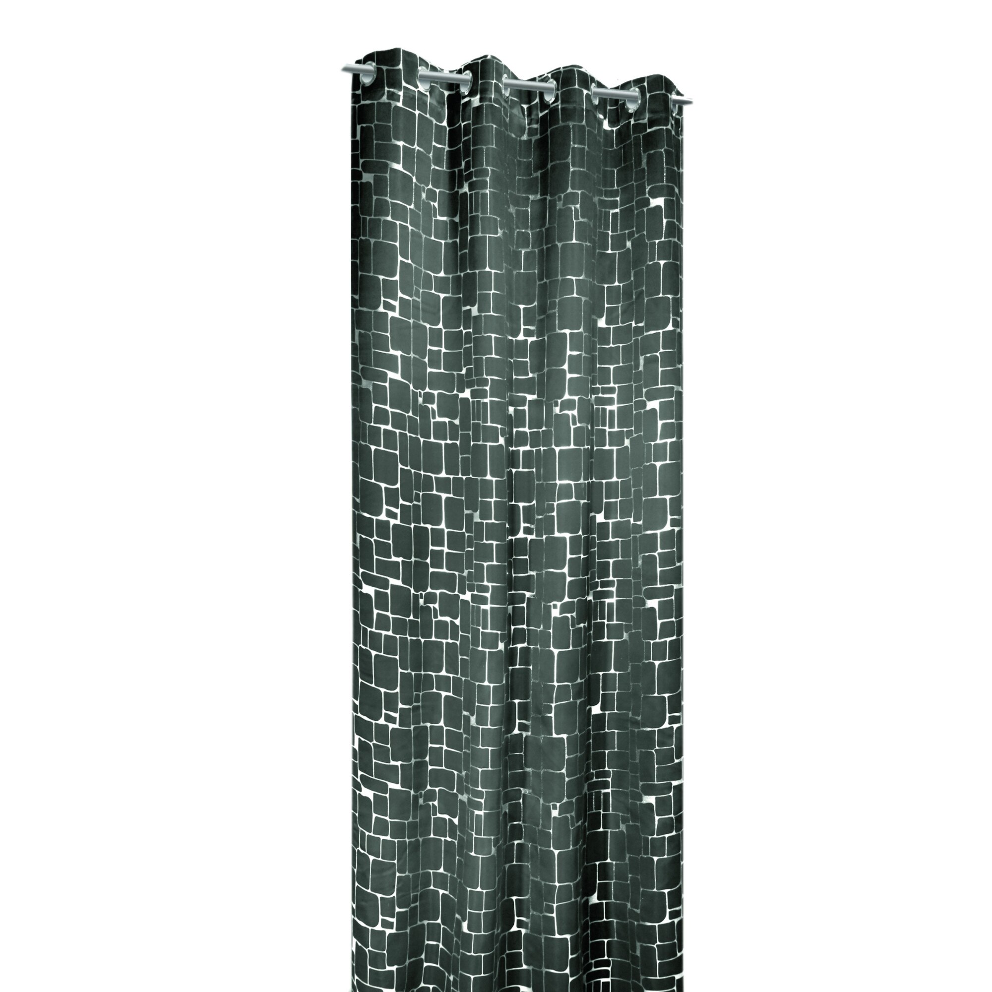 Draperie cu inele D-Out Mauer antracit 245x135