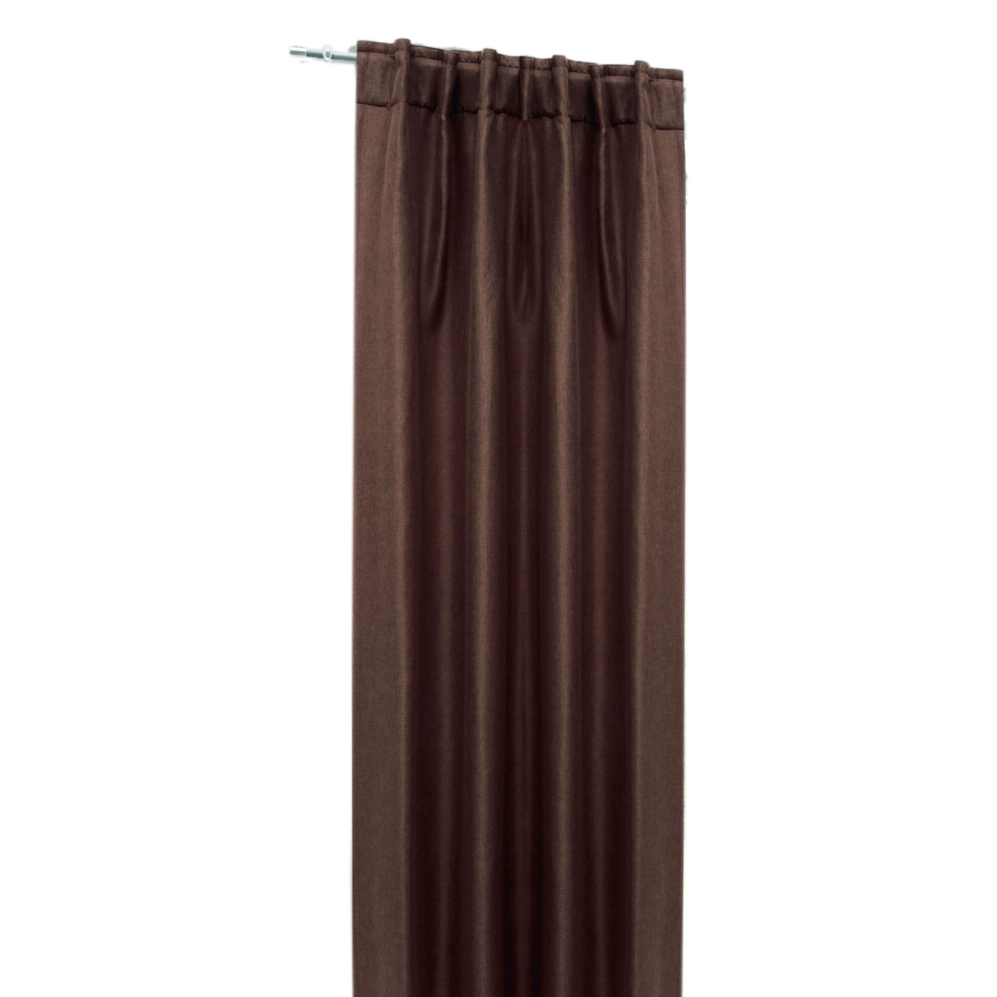 Draperie cu bride ascunse. Dimout Jolie ciocolata 245x135