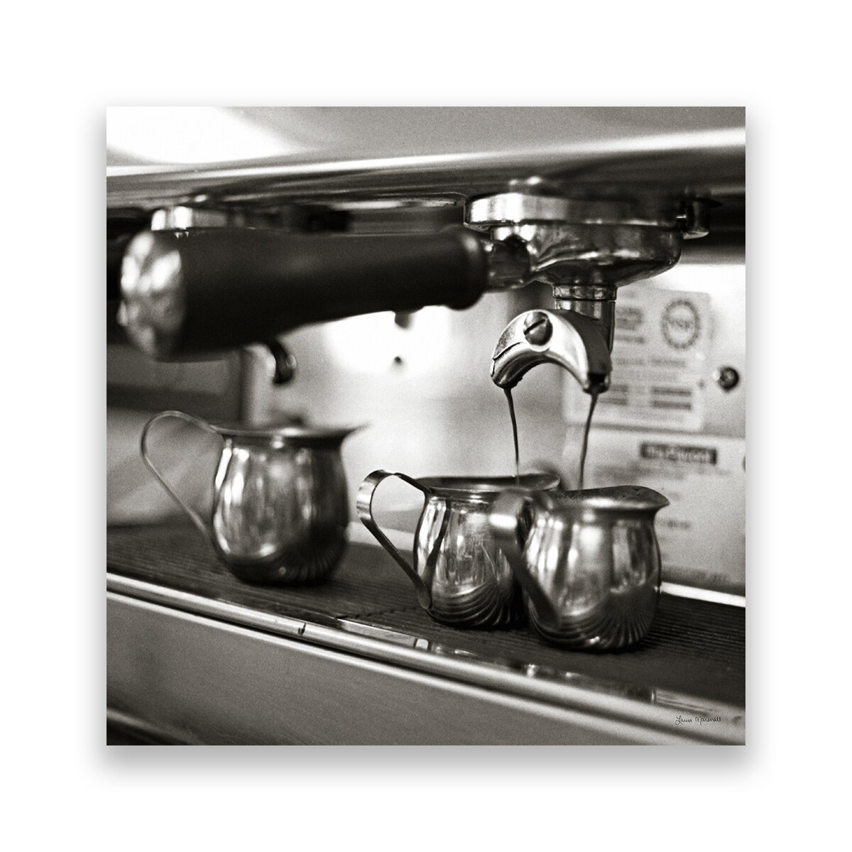 Tablou Canvas - Coffe, Monocrom, Cafe, 80 x 80 cm