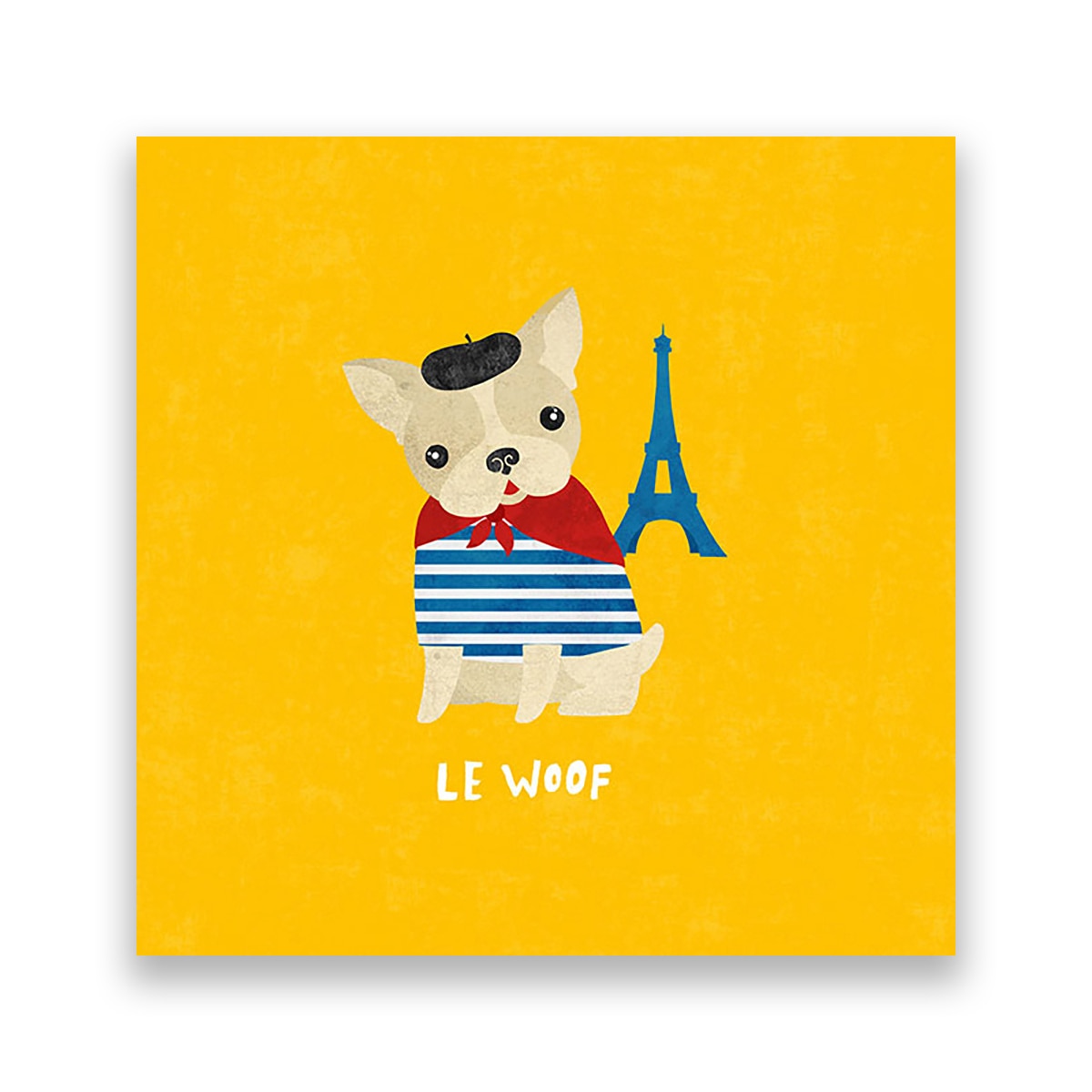 Tablou Canvas - Animal, Catelus, Citat, Bulldog, 60 x 60 cm