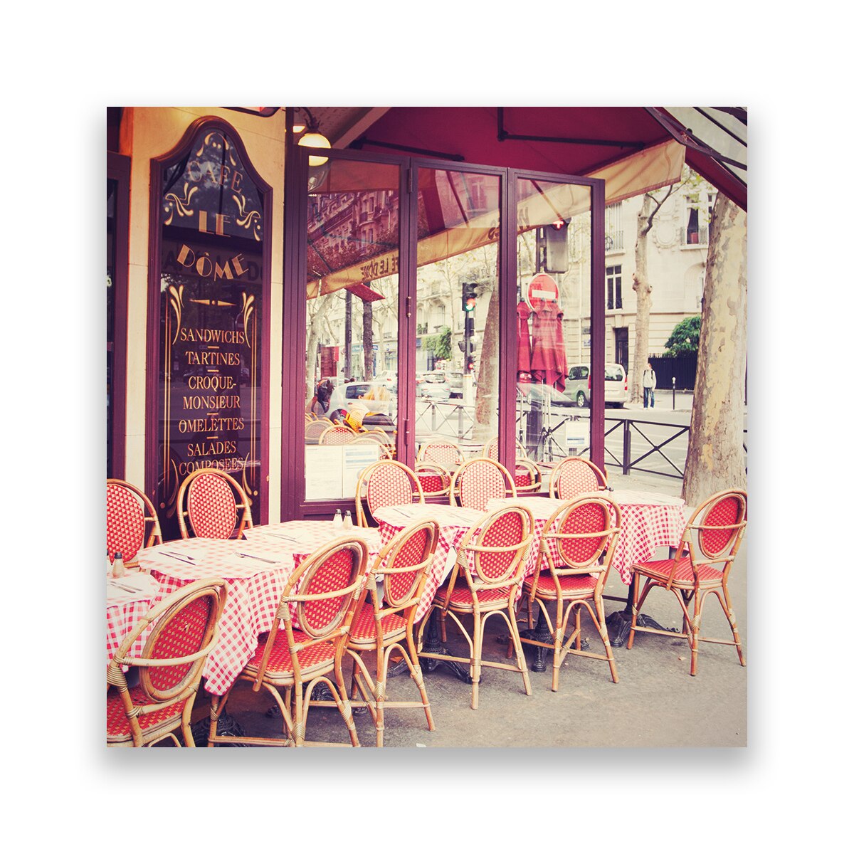 Tablou Canvas - Bistro, Terasa, Strada, 60 x 60 cm