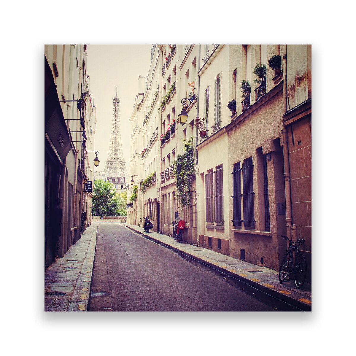 Tablou Canvas - Strada, Eiffel Tower, 80 x 80 cm