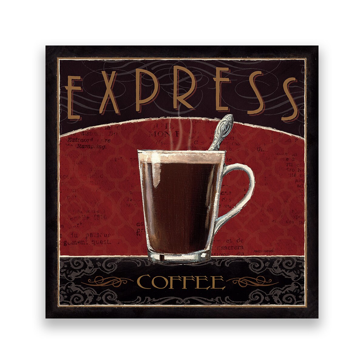 Tablou Canvas - Cafea, Express, 80 x 80 cm