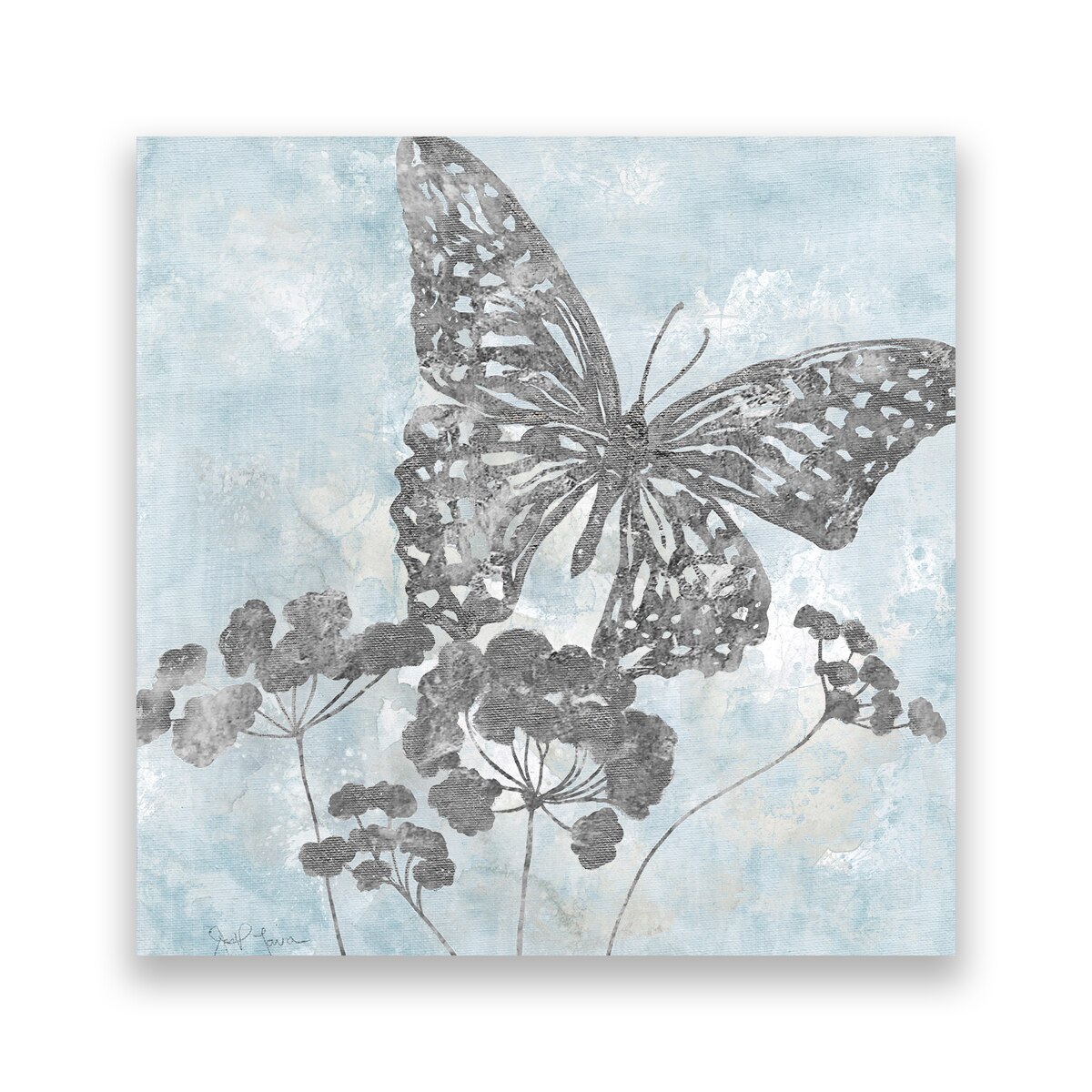 Tablou Canvas - Floral, Fluturi, 80 x 80 cm