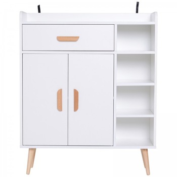 Dulap Homcom cu picioare din pin, alb, 80 x 29,5 x 96 cm Dulap Homcom cu picioare din pin, alb, 80 x 29,5 x 96 cm