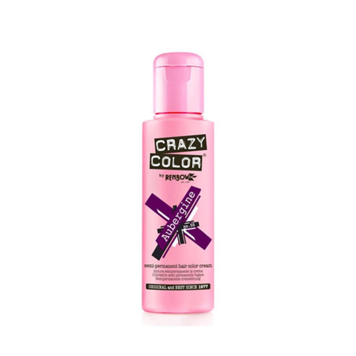 Vopsea semipermanenta Aubergine Crazy Color, 100 ml