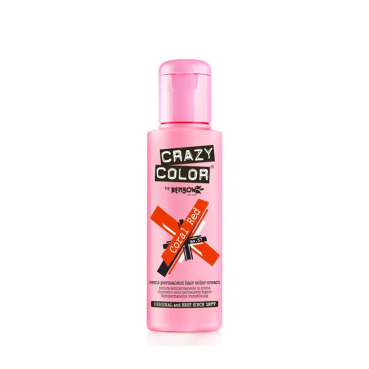 Vopsea semipermanenta Coral Red Crazy Color, 100 ml