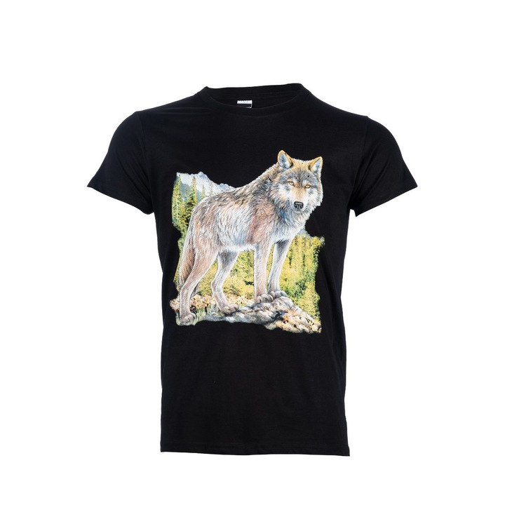 Gyerek póló, Printex, Farkassorozat, Farkas, fekete