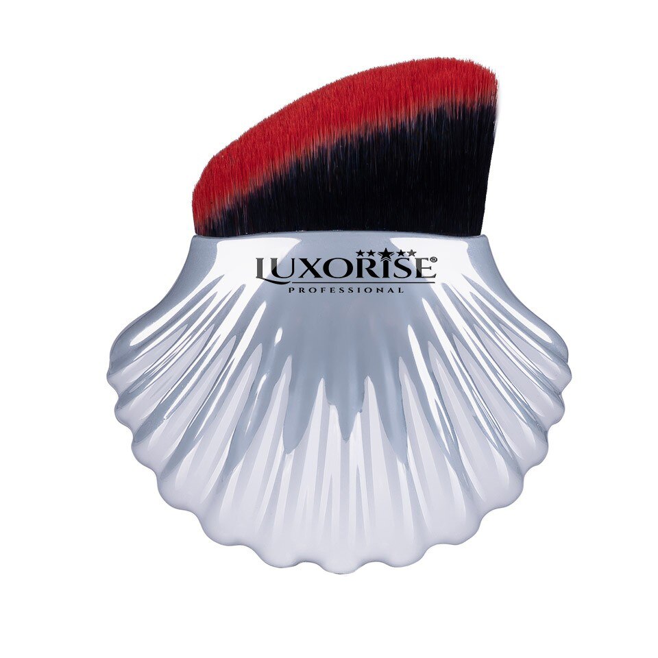 Pensula Machiaj Silver Shell Red LUXORISE