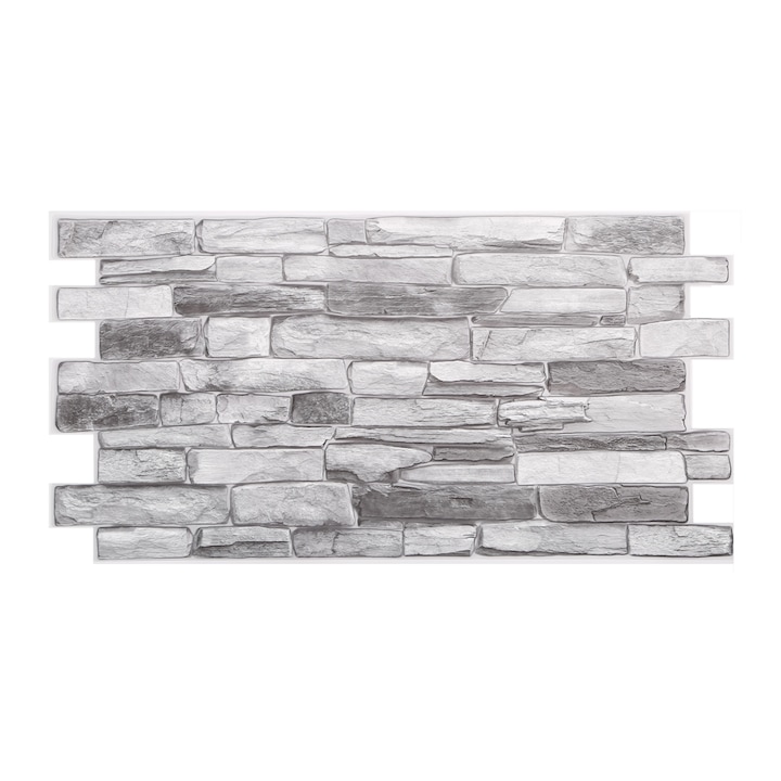 Grey Stone szürke kő PVC Falpanel , 98x49,5 cm