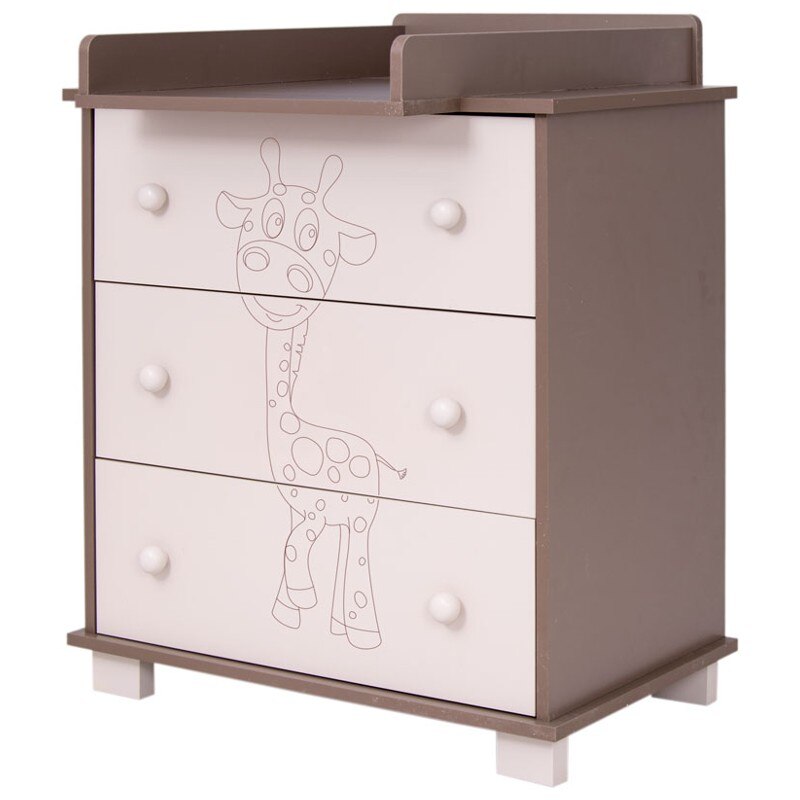Comoda pentru copii 48 x 80 cm Drewex Zyrafka CCDZ1, Multicolor