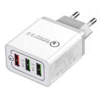 incarcator retea incarcator priza 3x usb qualcomm 30 ultra fast charge alb incarcare rapida material ignifug cip protectie temperatura ridicata imagen 20_0_
0