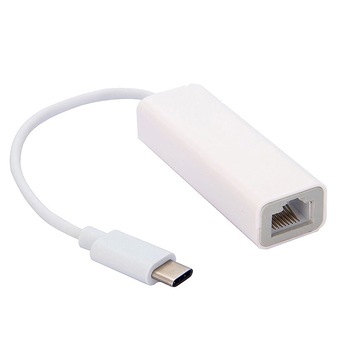 Adaptor high quality Bibilel Enthernet USB 3.1 Type C tata la RJ45 mama, Alb, BBL946 Adaptor high quality Bibilel Enthernet USB 3.1 Type C tata la RJ45 mama, Alb, BBL946
