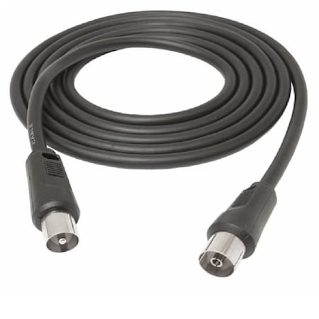 Cablu RF Video, Tata-Mama, Model Negru, 1.5m Lungime - Cablu Coaxial Mufat pentru TV