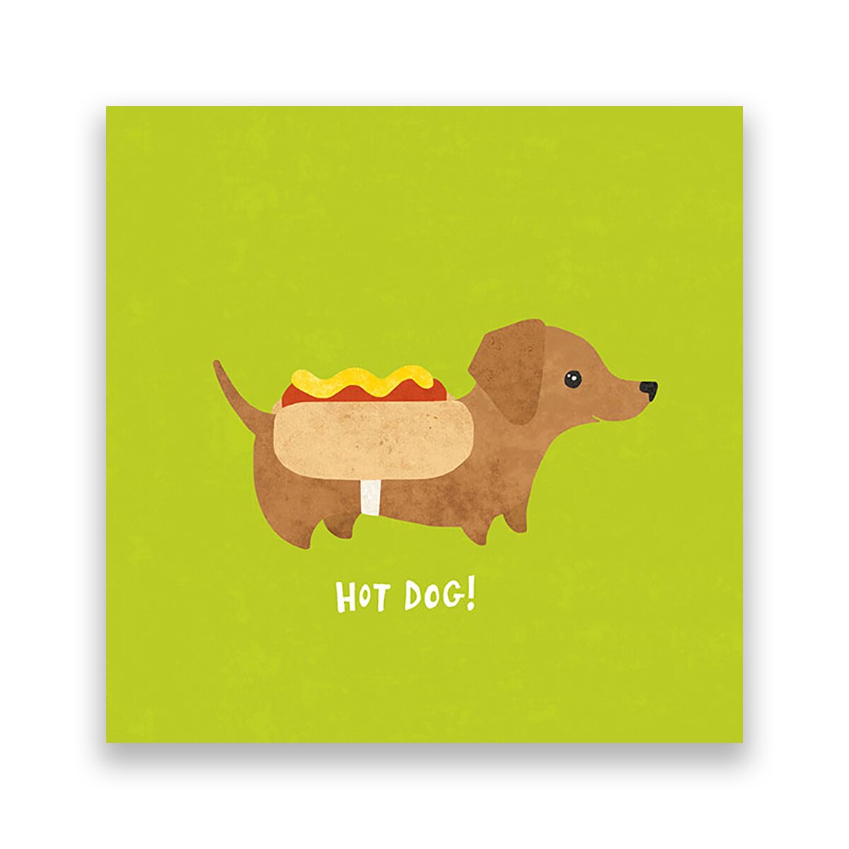 Tablou Canvas - Animal, Catelus, Citat, Dachshund, 80 x 80 cm