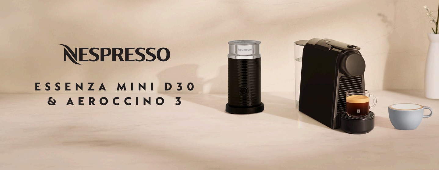 Pachet Espressor Nespresso De'Longhi Essenza Mini Black, 19 bari